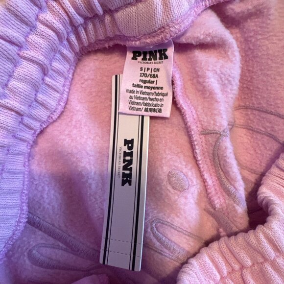 Women’s Victoria’s Secret PINK Rear Logo Cotton Sweatpants S Small Pull On NEW - Picture 9 of 10